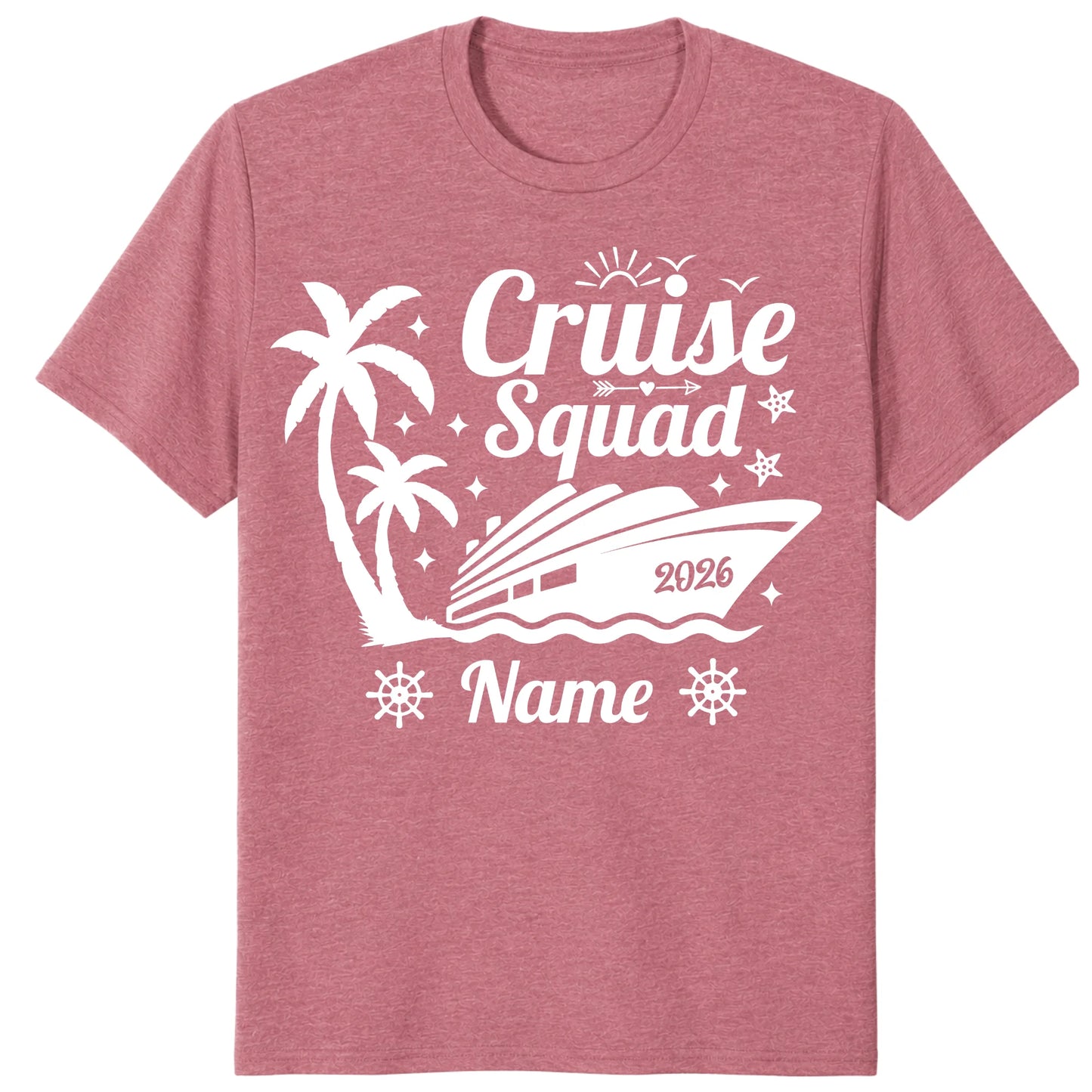 Custom Palm Tree Cruise Squad 2026 Matching Vacation Shirts