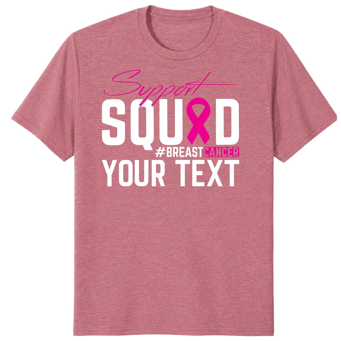 Custom Breast Cancer Support Squad for My Warrior Shirt, Personalized Pink Ribbon Support Tee