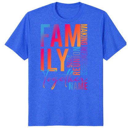 Colorful Family Together 2026 Shirt, Custom Reunion Name Tee