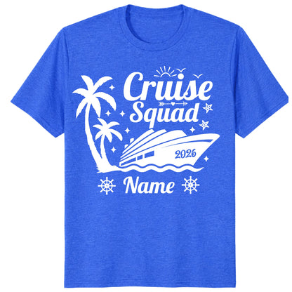 Custom Palm Tree Cruise Squad 2026 Matching Vacation Shirts