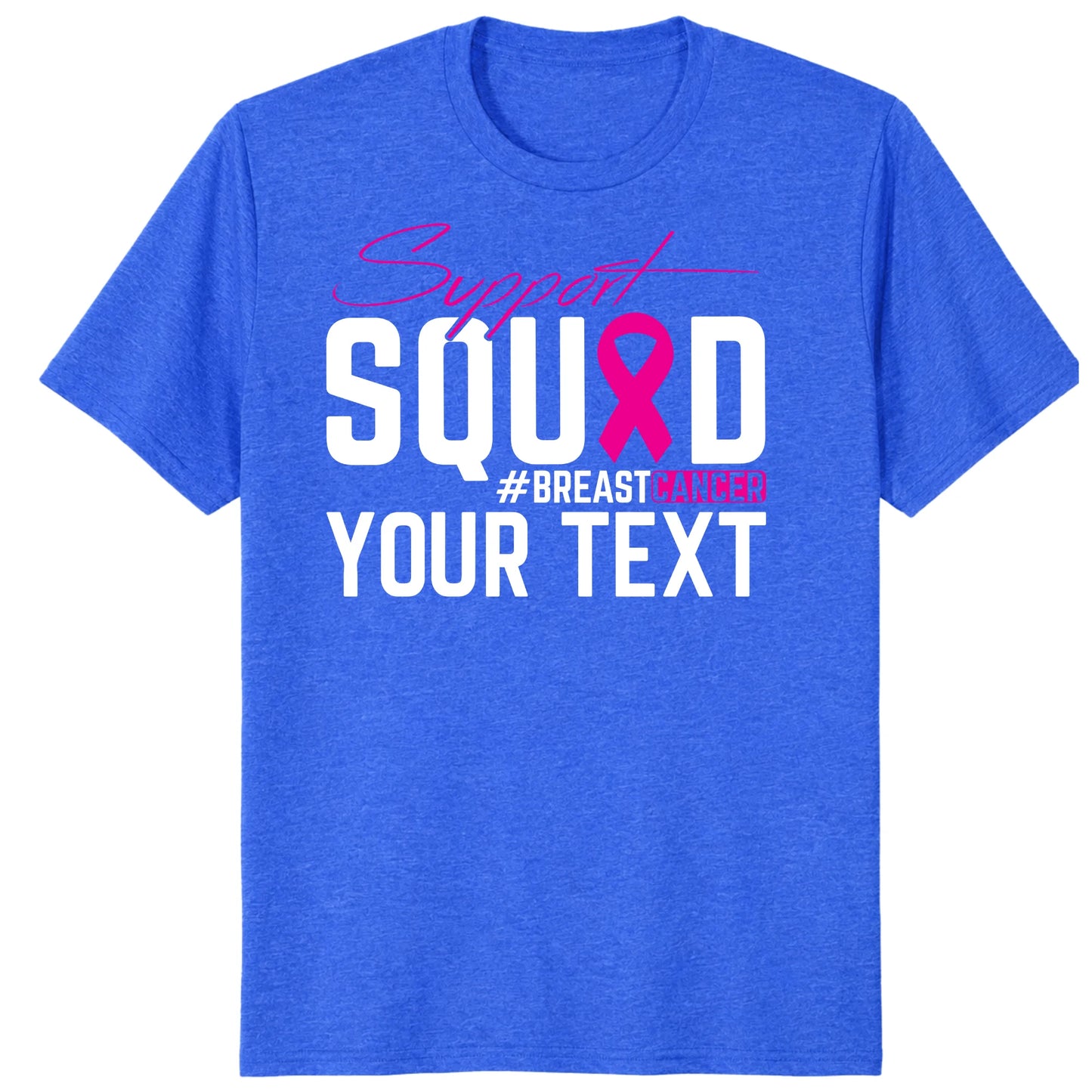 Custom Breast Cancer Support Squad for My Warrior Shirt, Personalized Pink Ribbon Support Tee