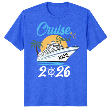 Custom Cruise Squad 2026 Shirts, Family Vacation Cruise Tees