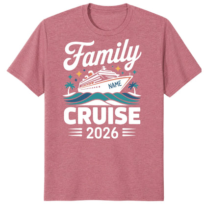 Personalized Family Matching Cruise 2026 Shirts, Customizable Cruisin Tees