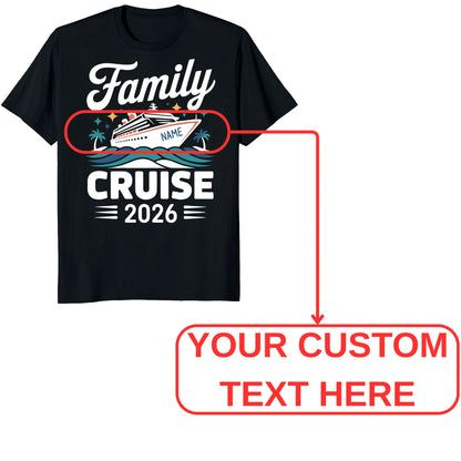 Personalized Family Matching Cruise 2026 Shirts, Customizable Cruisin Tees