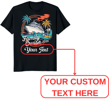 Family Cruise 2026 Shirts, Custom Tropical Cruise Vacation Tees