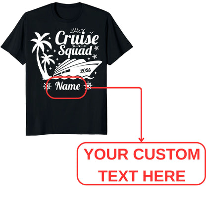 Custom Palm Tree Cruise Squad 2026 Matching Vacation Shirts