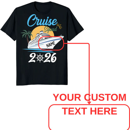 Custom Cruise Squad 2026 Shirts, Family Vacation Cruise Tees