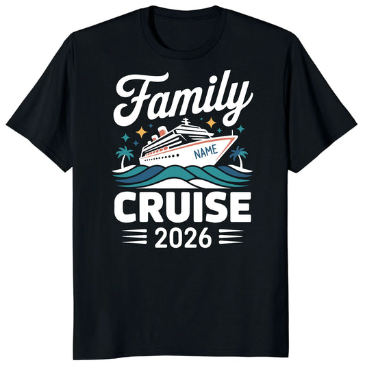Personalized Family Matching Cruise 2026 Shirts, Customizable Cruisin Tees