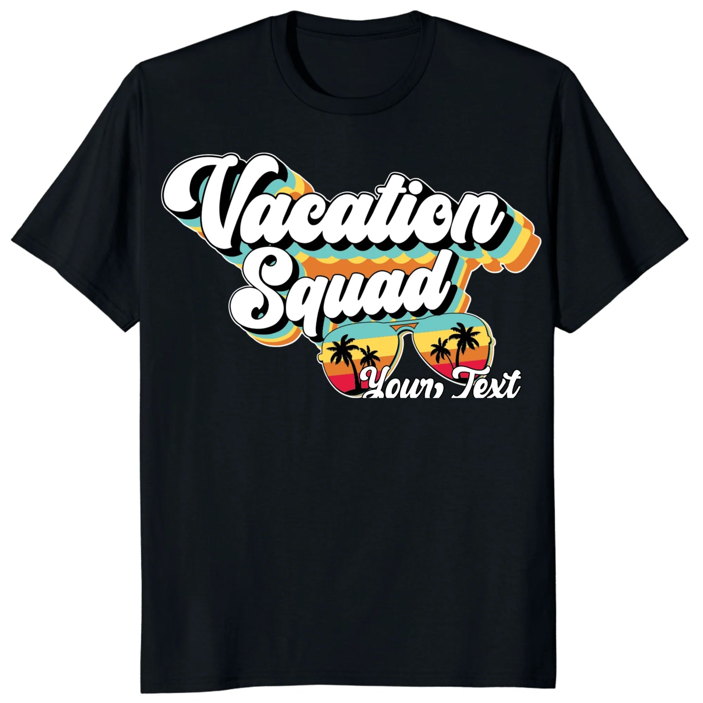 Custom Retro Vacation Squad Shirt, Personalized Matching Group Tee