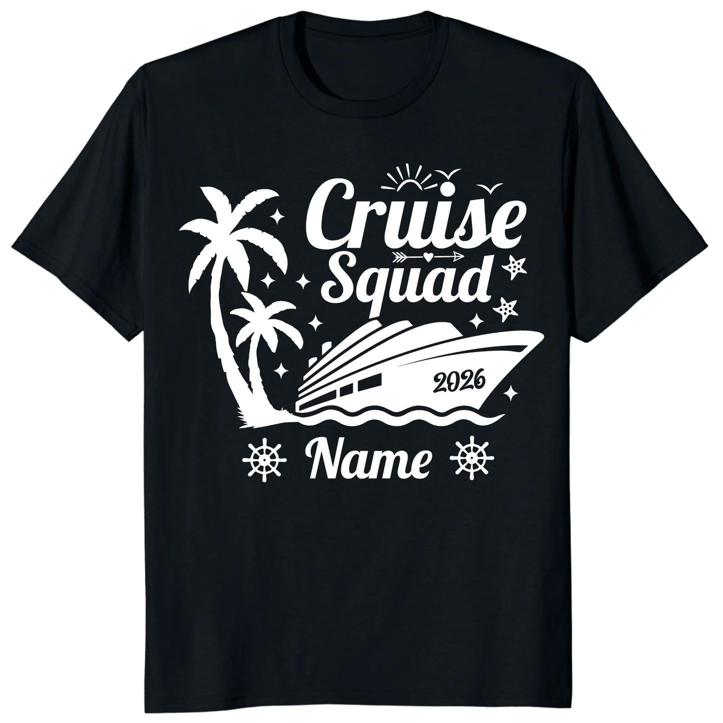 Custom Palm Tree Cruise Squad 2026 Matching Vacation Shirts