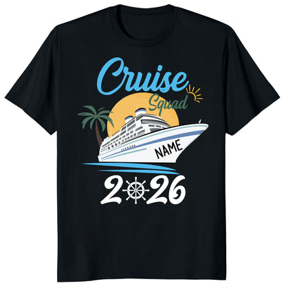 Custom Cruise Squad 2026 Shirts, Family Vacation Cruise Tees
