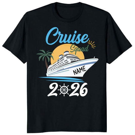 Custom Cruise Squad 2026 Shirts, Family Vacation Cruise Tees