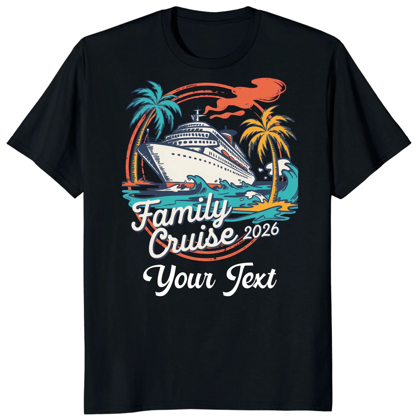Family Cruise 2026 Shirts, Custom Tropical Cruise Vacation Tees