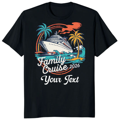 Family Cruise 2026 Shirts, Custom Tropical Cruise Vacation Tees