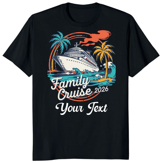 Family Cruise 2026 Shirts, Custom Tropical Cruise Vacation Tees