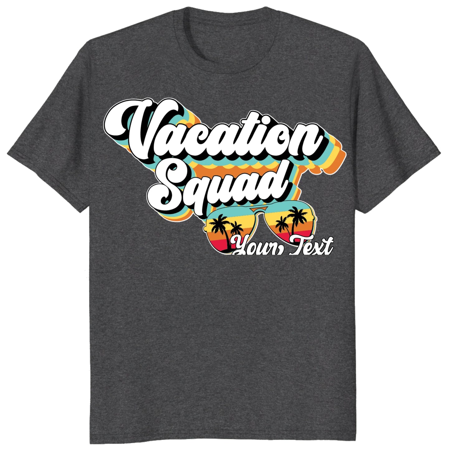 Custom Retro Vacation Squad Shirt, Personalized Matching Group Tee