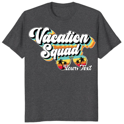 Custom Retro Vacation Squad Shirt, Personalized Matching Group Tee