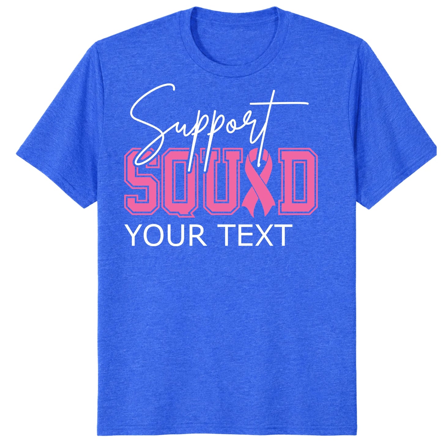 Personalized Breast Cancer Support Squad Shirt, Custom Pink Ribbon Matching Tee