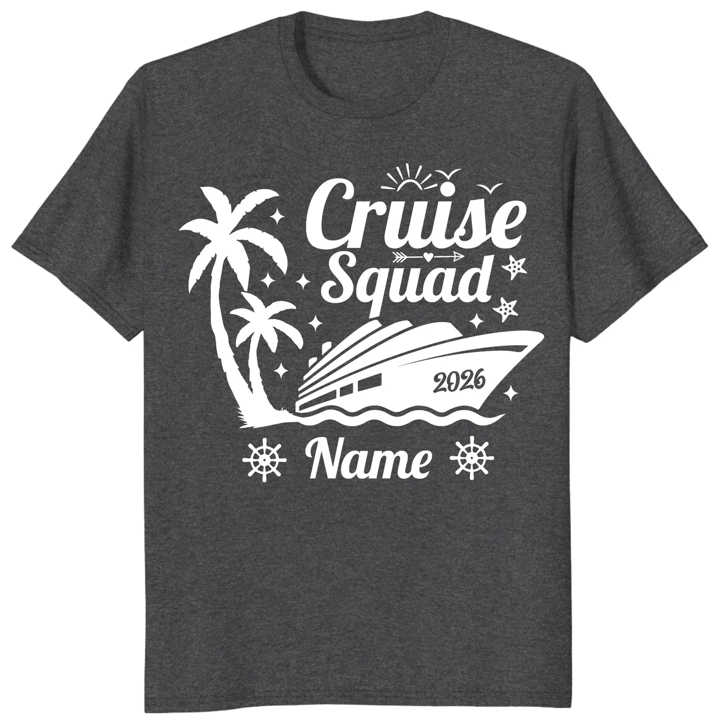 Custom Palm Tree Cruise Squad 2026 Matching Vacation Shirts