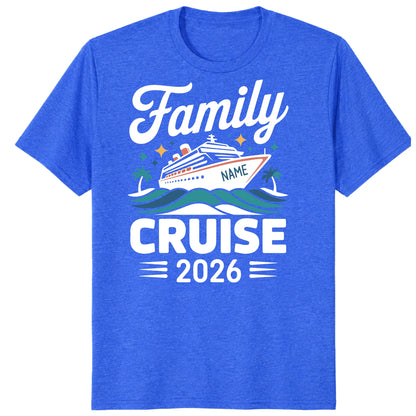 Personalized Family Matching Cruise 2026 Shirts, Customizable Cruisin Tees