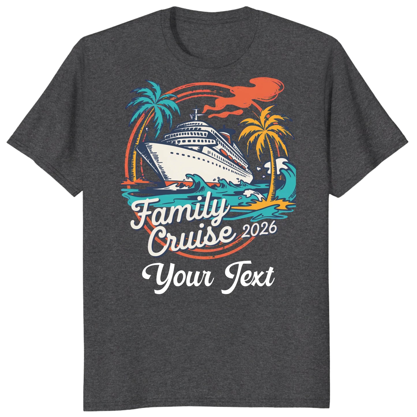 Family Cruise 2026 Shirts, Custom Tropical Cruise Vacation Tees