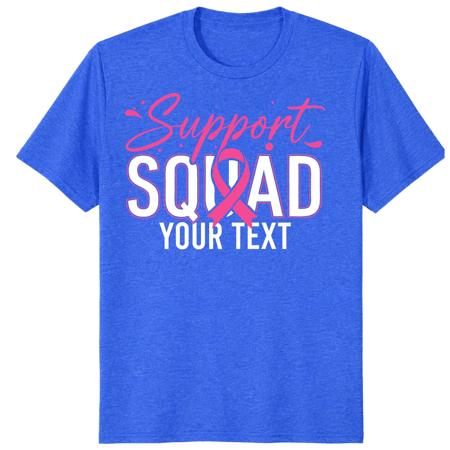 Personalized Support Squad Breast Cancer Shirt, Custom Pink Ribbon Team Tee
