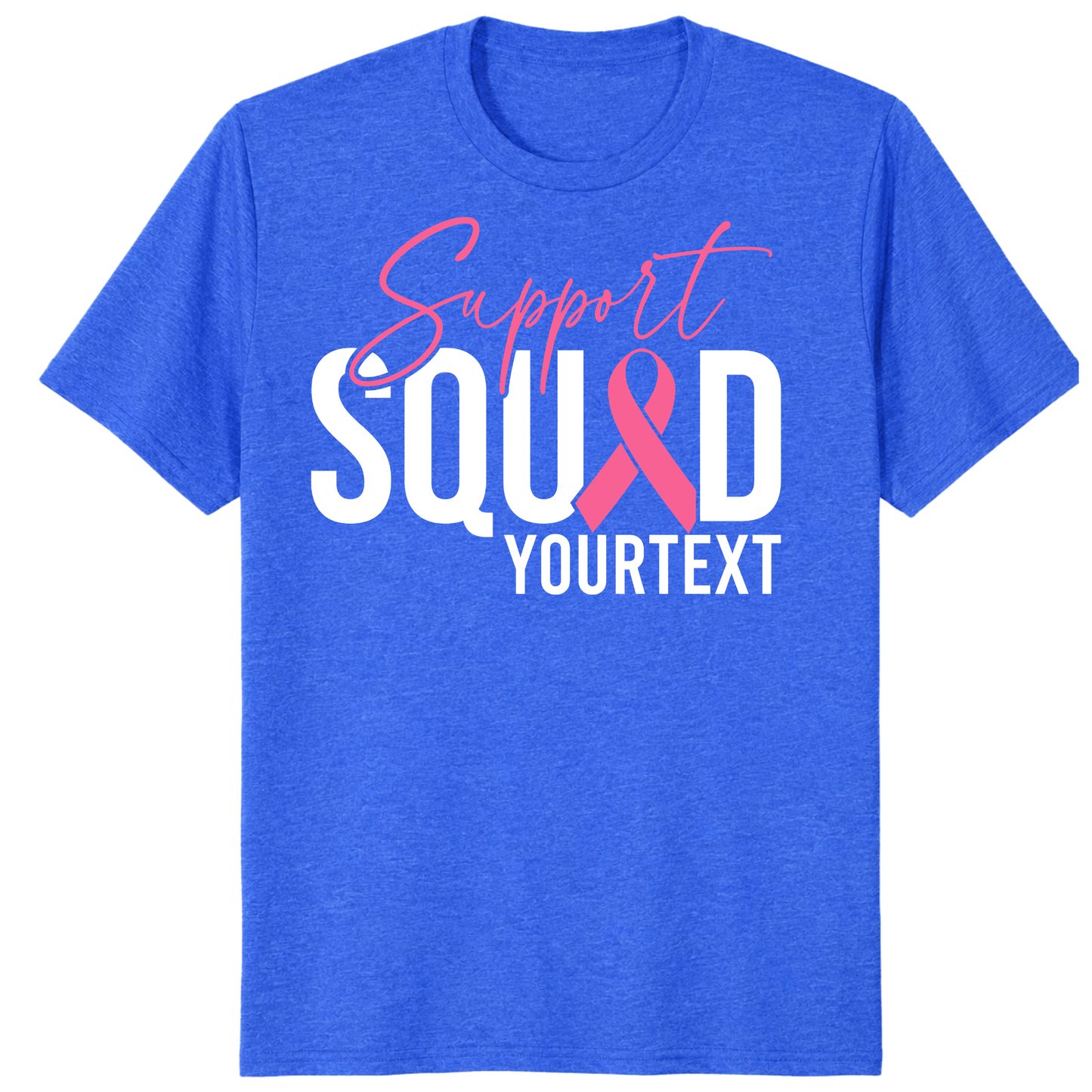Custom Breast Cancer Support Squad Shirt, Personalized Pink Ribbon Team Tee