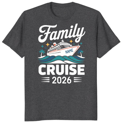 Personalized Family Matching Cruise 2026 Shirts, Customizable Cruisin Tees