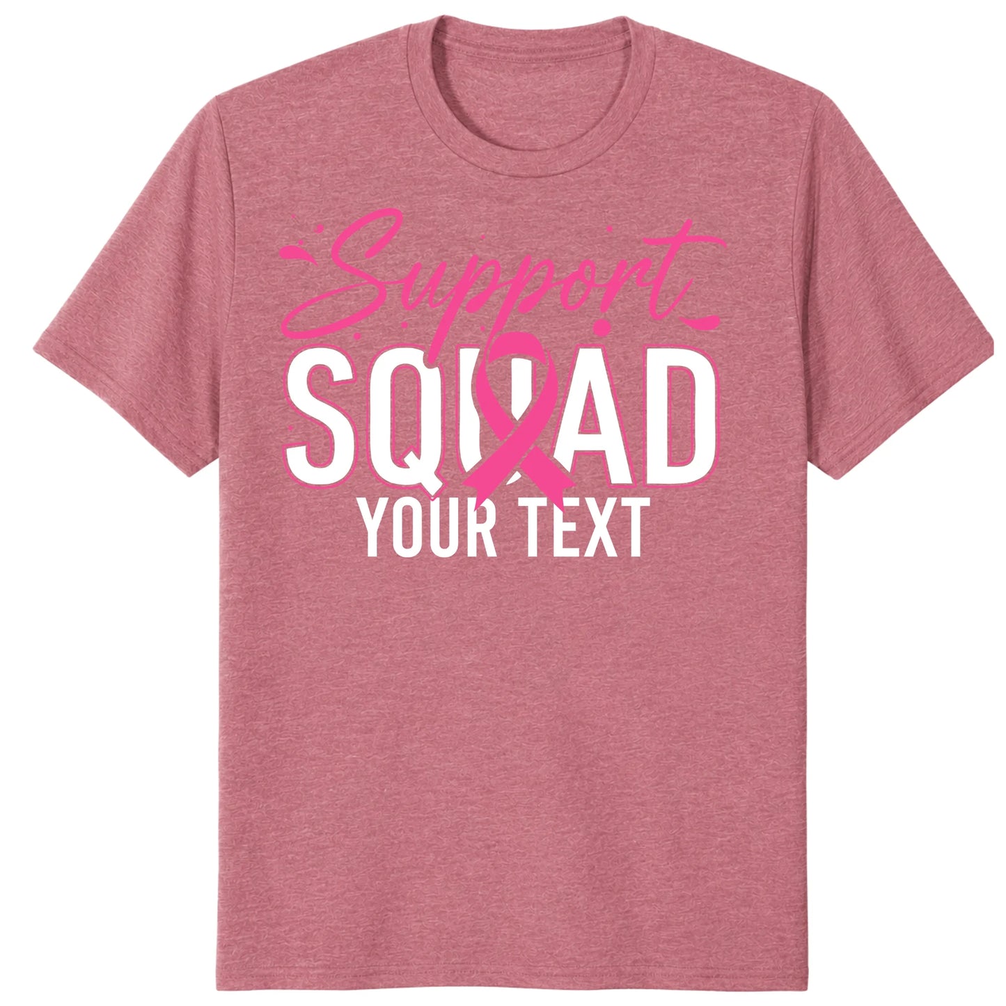 Personalized Support Squad Breast Cancer Shirt, Custom Pink Ribbon Team Tee