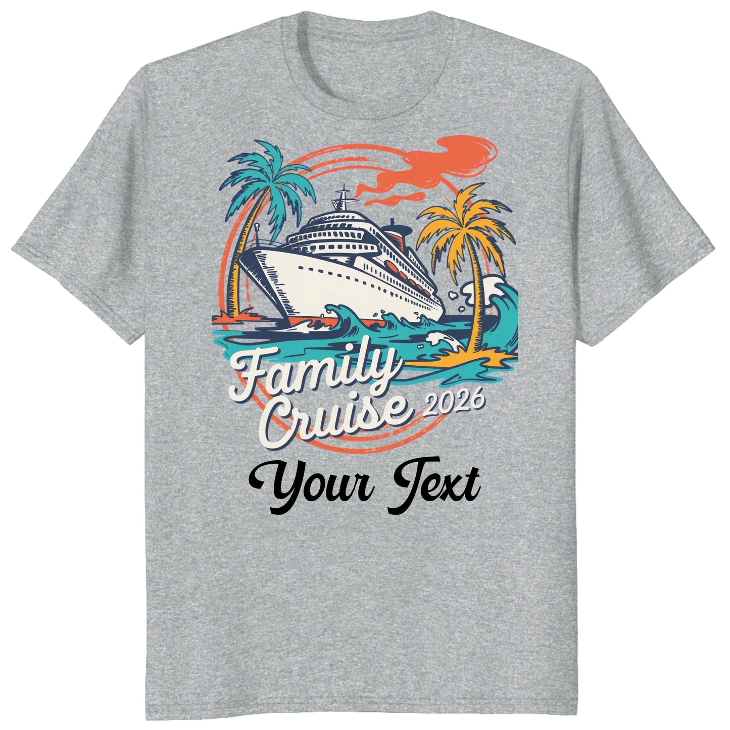 Family Cruise 2026 Shirts, Custom Tropical Cruise Vacation Tees