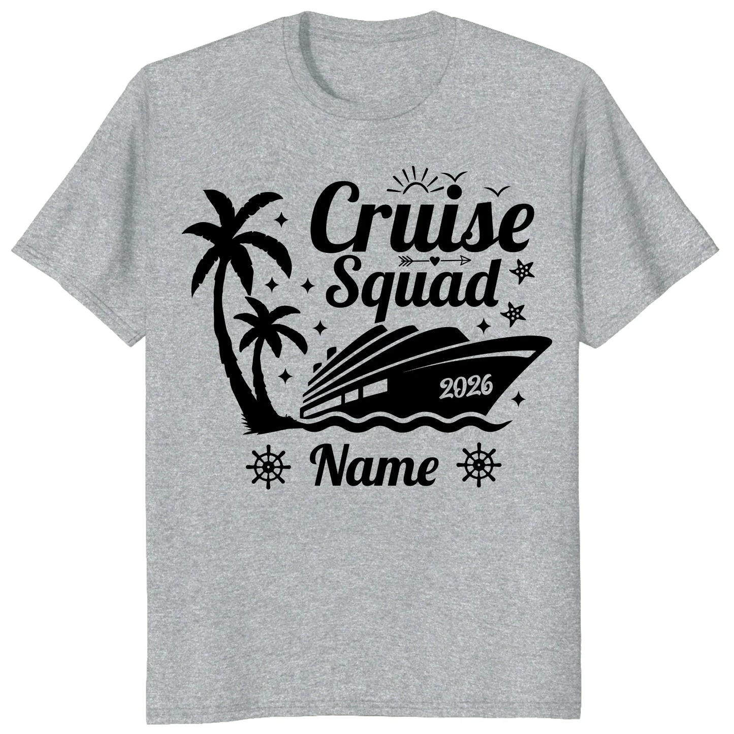 Custom Palm Tree Cruise Squad 2026 Matching Vacation Shirts