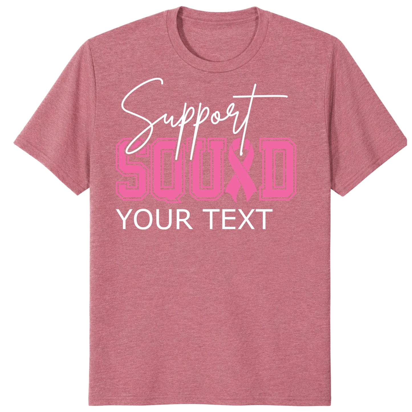 Personalized Breast Cancer Support Squad Shirt, Custom Pink Ribbon Matching Tee