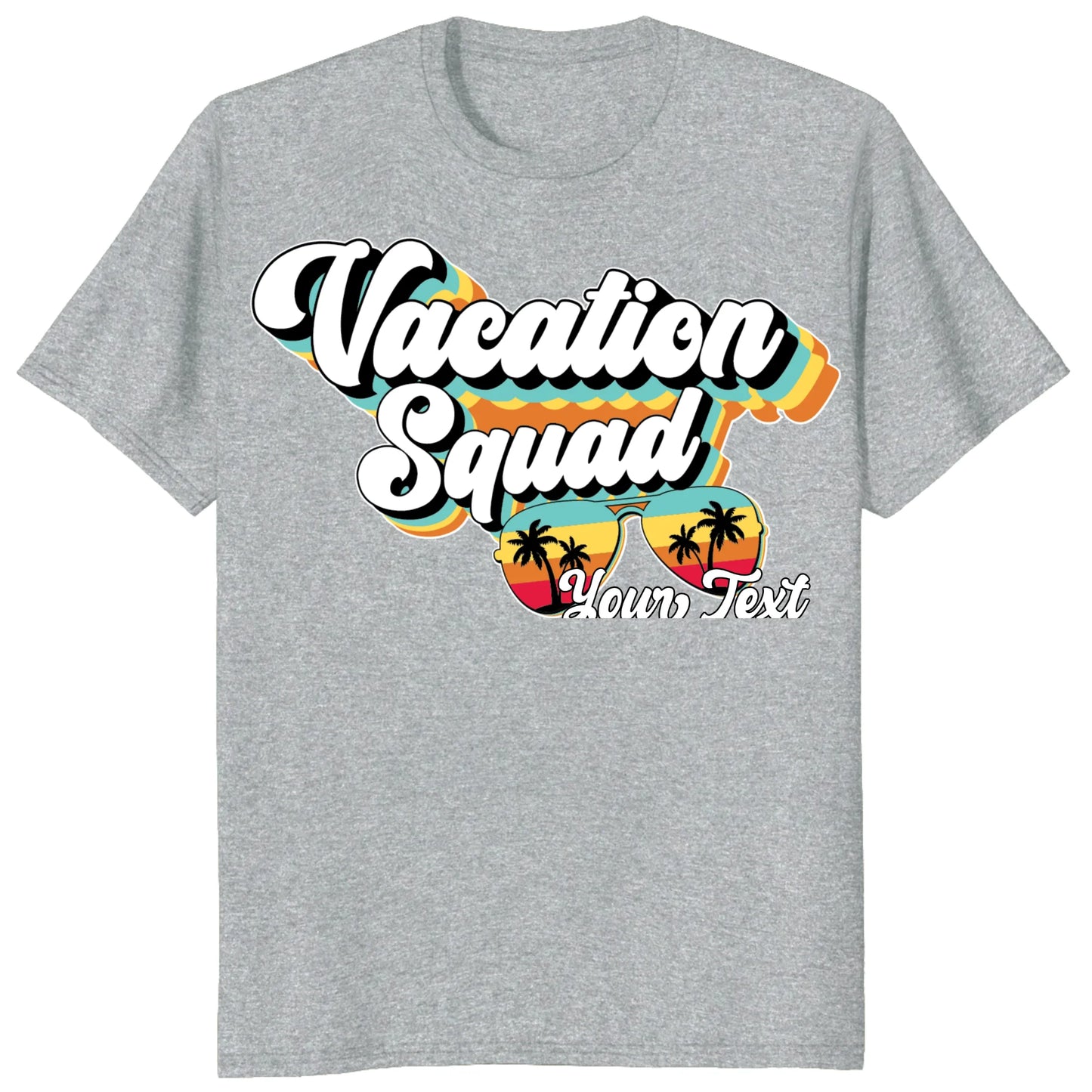 Custom Retro Vacation Squad Shirt, Personalized Matching Group Tee