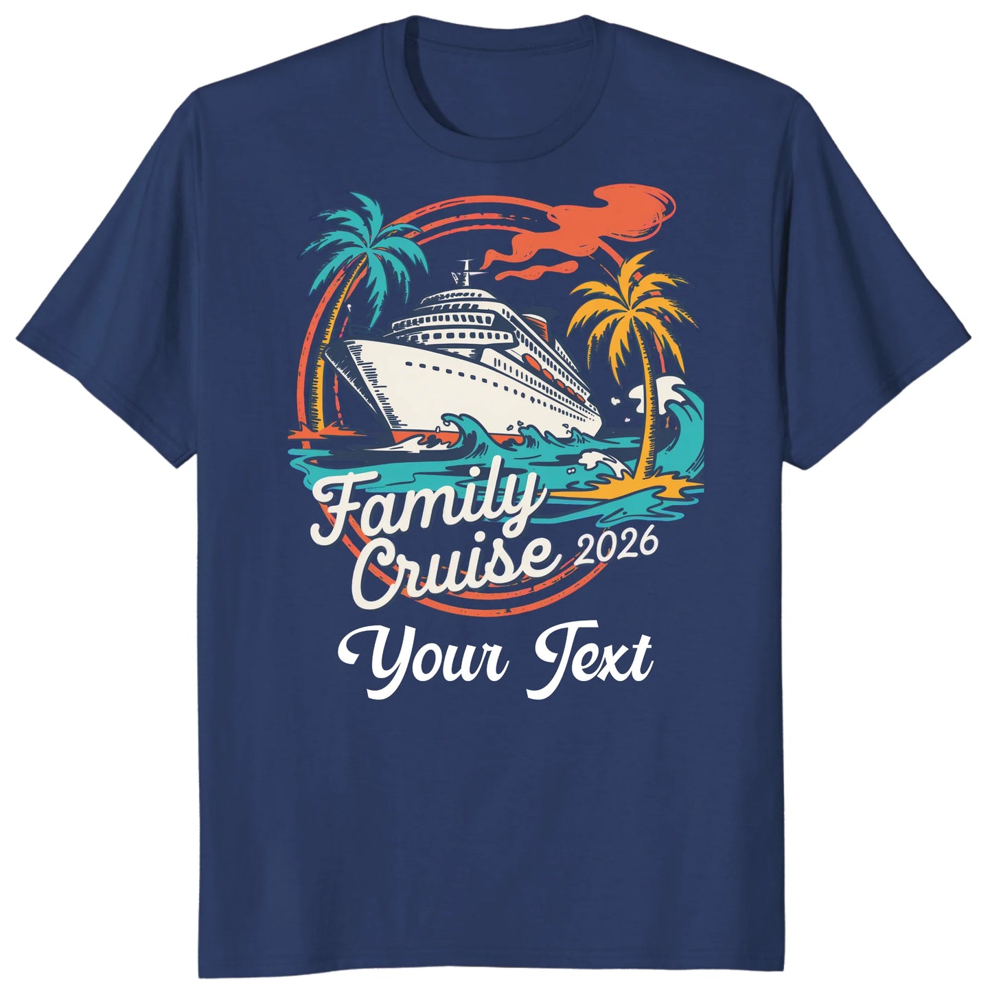 Family Cruise 2026 Shirts, Custom Tropical Cruise Vacation Tees