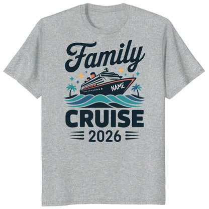 Personalized Family Matching Cruise 2026 Shirts, Customizable Cruisin Tees