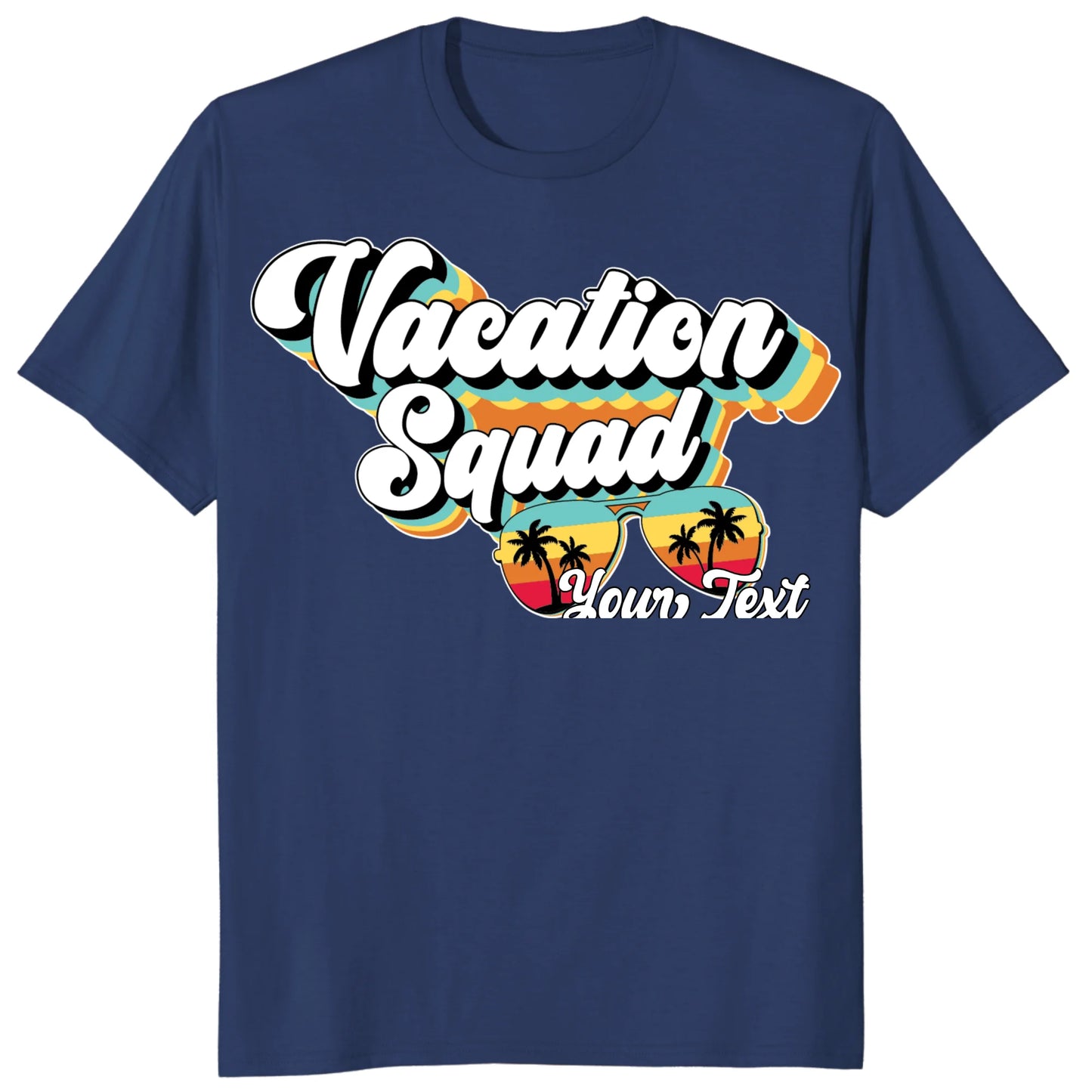 Custom Retro Vacation Squad Shirt, Personalized Matching Group Tee