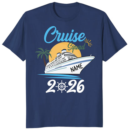 Custom Cruise Squad 2026 Shirts, Family Vacation Cruise Tees