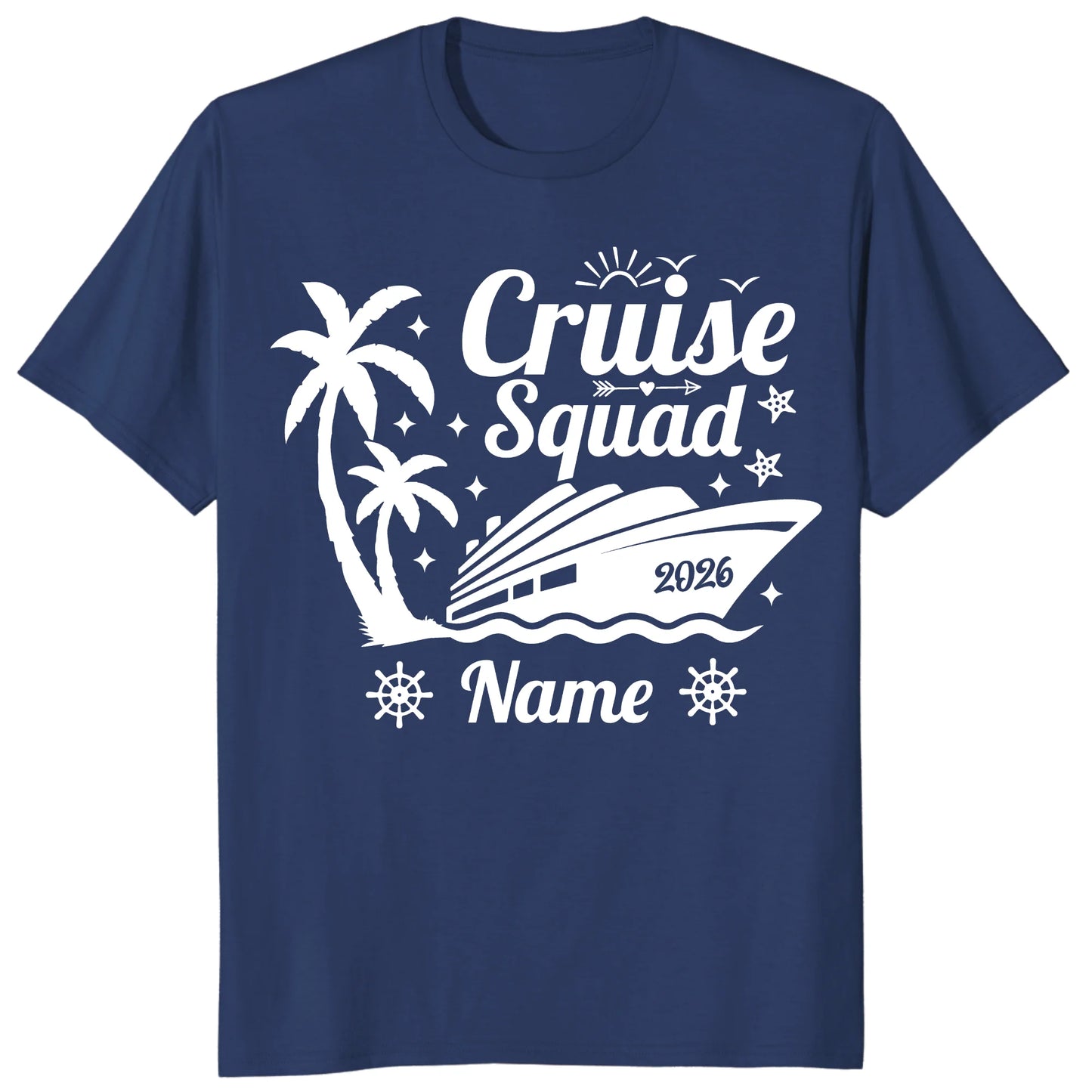 Custom Palm Tree Cruise Squad 2026 Matching Vacation Shirts
