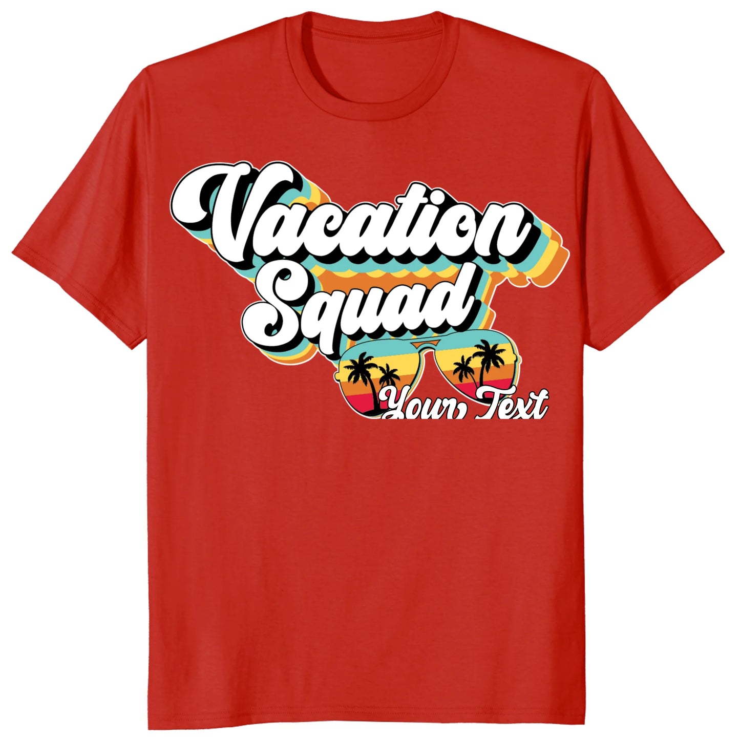 Custom Retro Vacation Squad Shirt, Personalized Matching Group Tee
