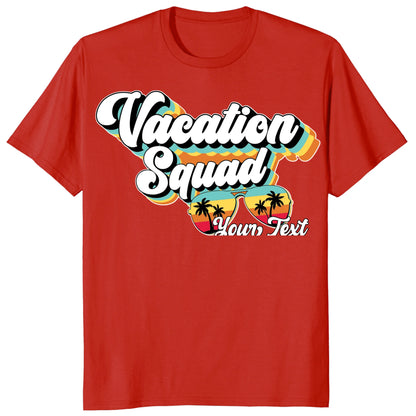 Custom Retro Vacation Squad Shirt, Personalized Matching Group Tee