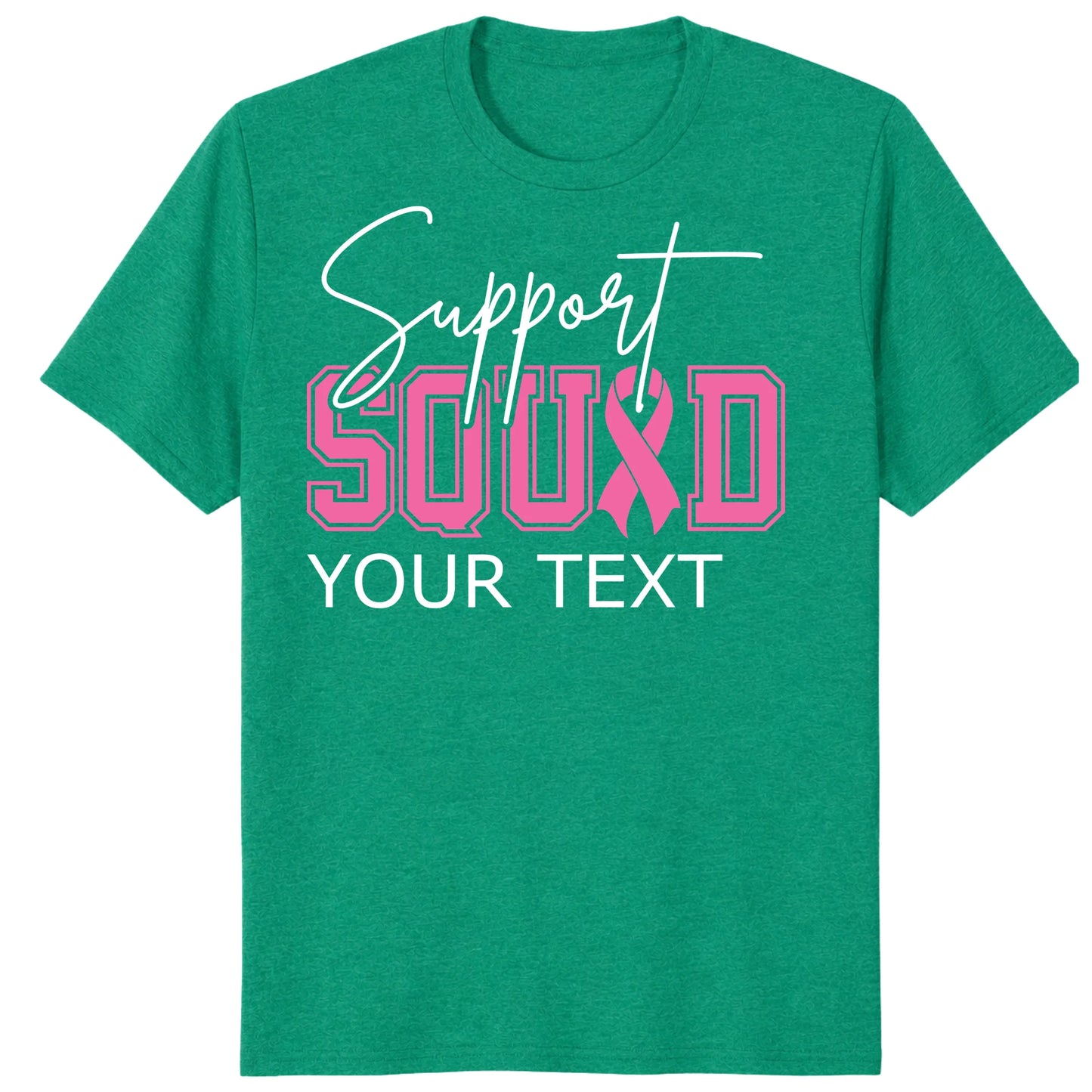 Personalized Breast Cancer Support Squad Shirt, Custom Pink Ribbon Matching Tee