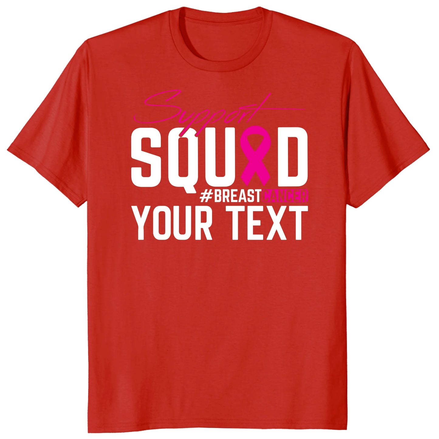 Custom Breast Cancer Support Squad for My Warrior Shirt, Personalized Pink Ribbon Support Tee