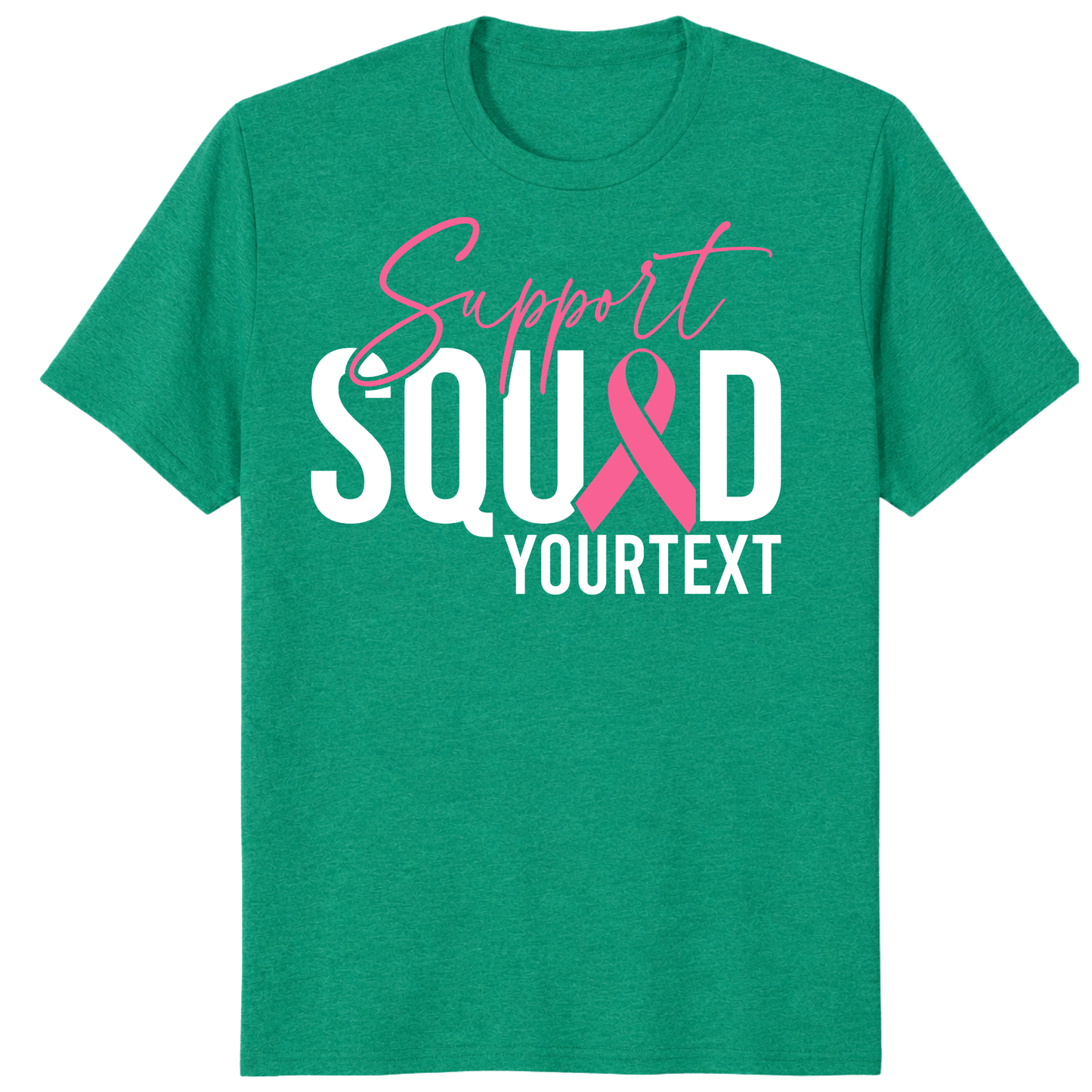 Custom Breast Cancer Support Squad Shirt, Personalized Pink Ribbon Team Tee