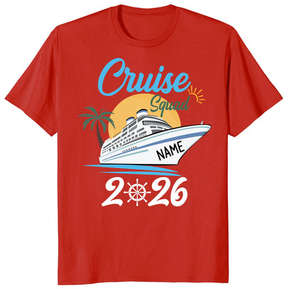 Custom Cruise Squad 2026 Shirts, Family Vacation Cruise Tees