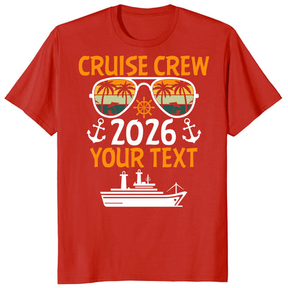Cruise Crew 2026 Shirts, Custom Family Cruise Vacation Tees