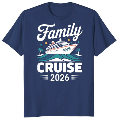 Personalized Family Matching Cruise 2026 Shirts, Customizable Cruisin Tees