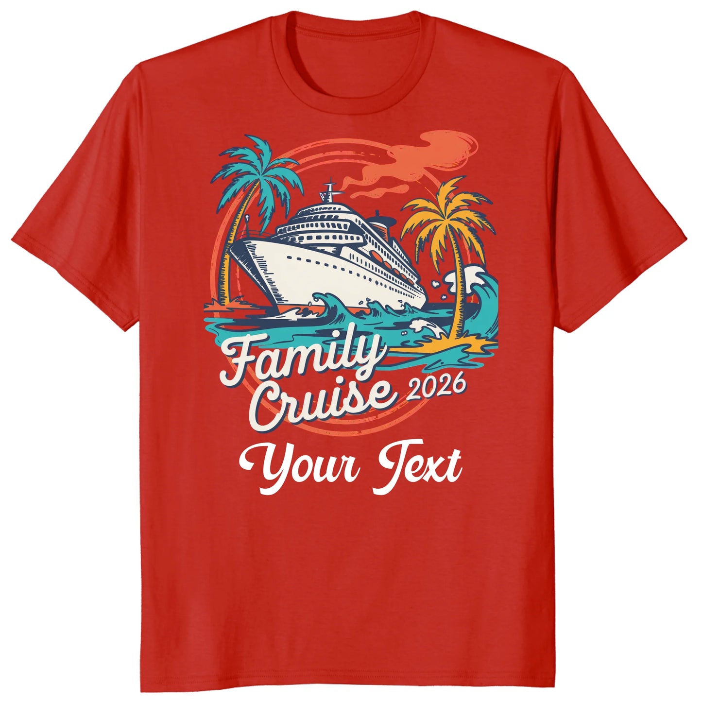Family Cruise 2026 Shirts, Custom Tropical Cruise Vacation Tees