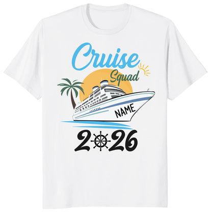 Custom Cruise Squad 2026 Shirts, Family Vacation Cruise Tees