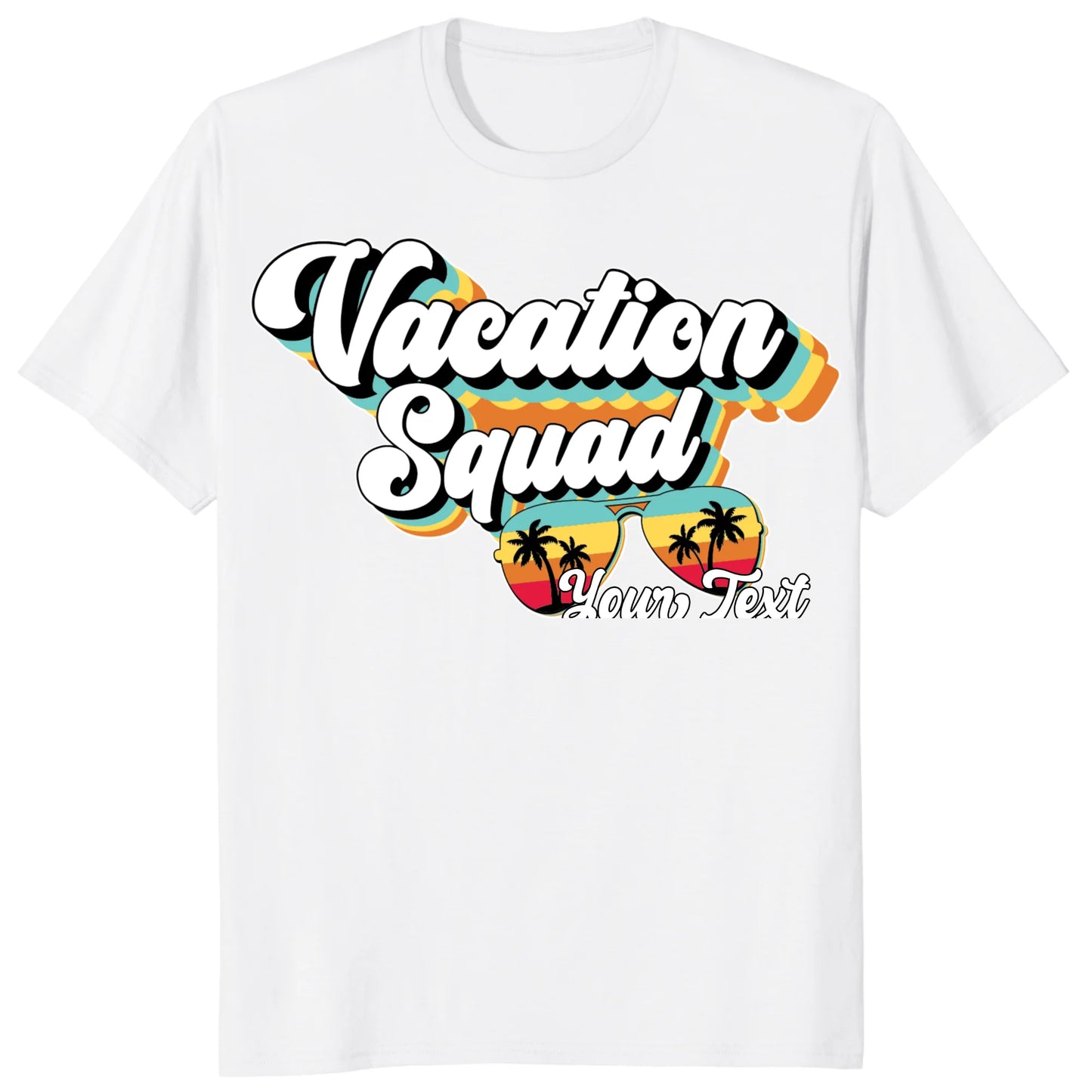 Custom Retro Vacation Squad Shirt, Personalized Matching Group Tee