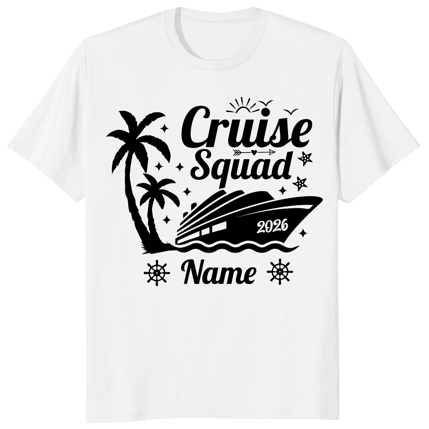 Custom Palm Tree Cruise Squad 2026 Matching Vacation Shirts
